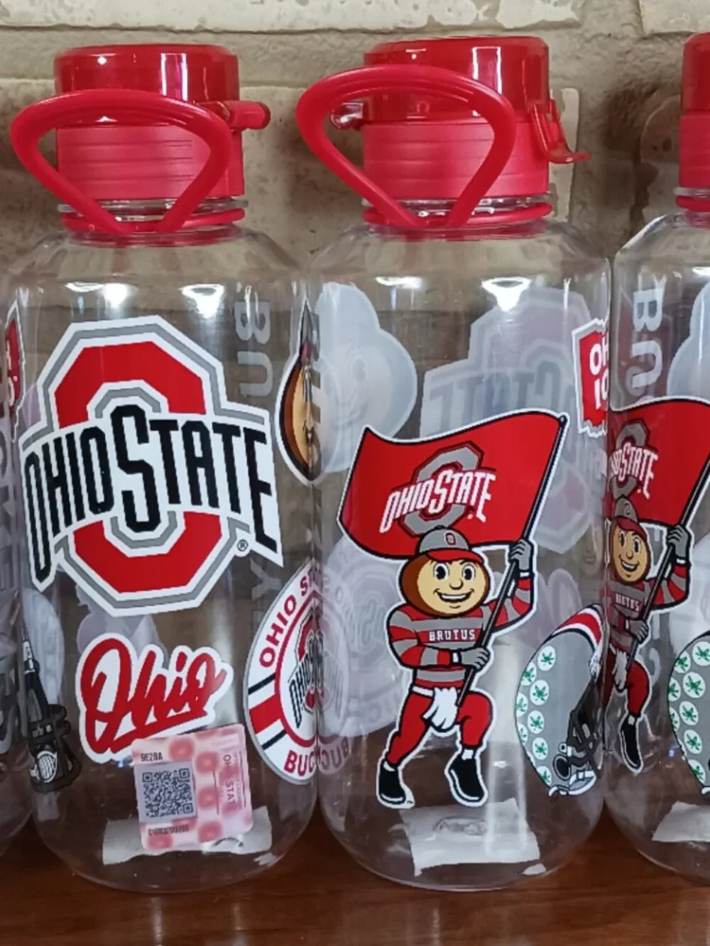 Ohio State Buckeyes Water Bottle Lot of 5 16.6 fl oz Brutus The Buckeye NCAA